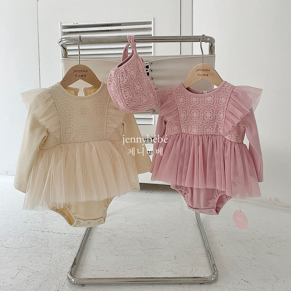 2024新入荷jen★ベビー服　ロンパース+帽子★66cm〜90cm 4色