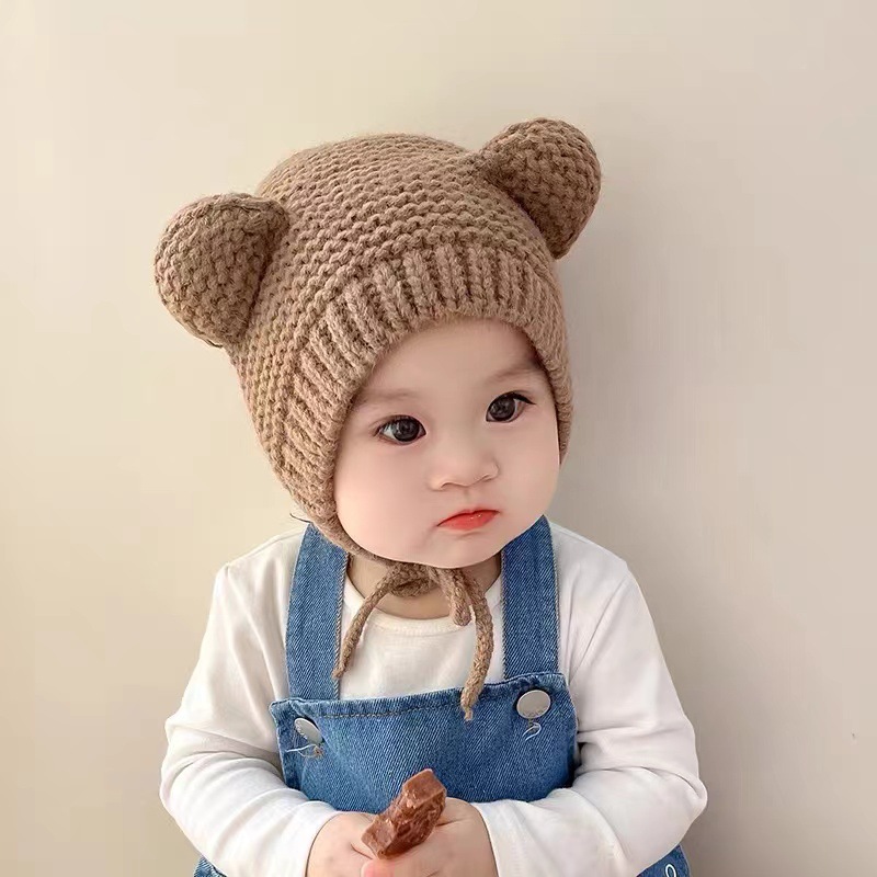 「2024」子供用★帽子★ニット帽子★ベビー★耳カバー★暖かい★4色