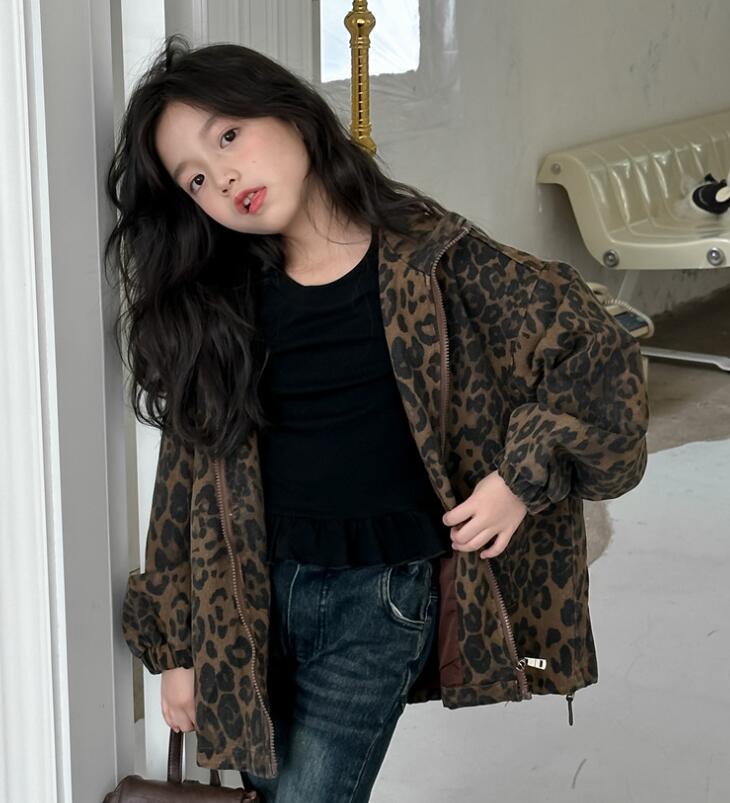 2024新品★子供服 　豹柄コート★100cm〜160cm