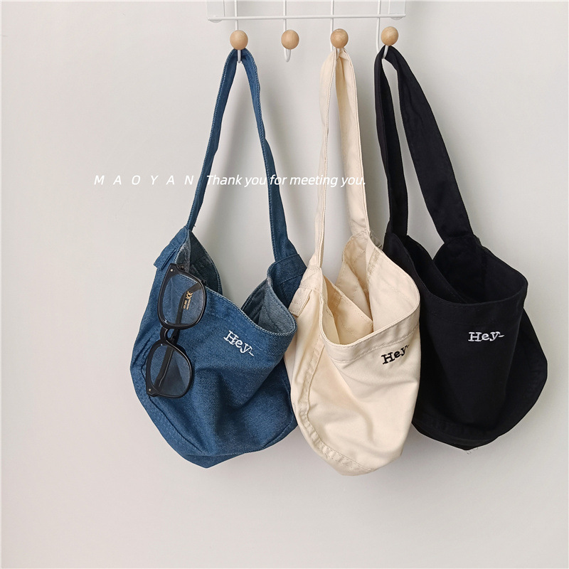 「2024」バッグ★ショルダーバッグ★韓国風★大容量★デニム★子供用バッグ★ 3色