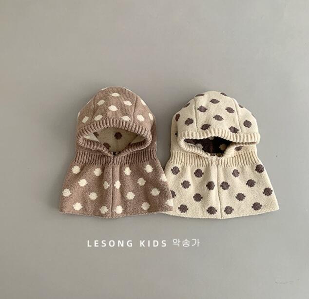 2024年新品★子供用★ニット帽子とマフラー一体★ 4色