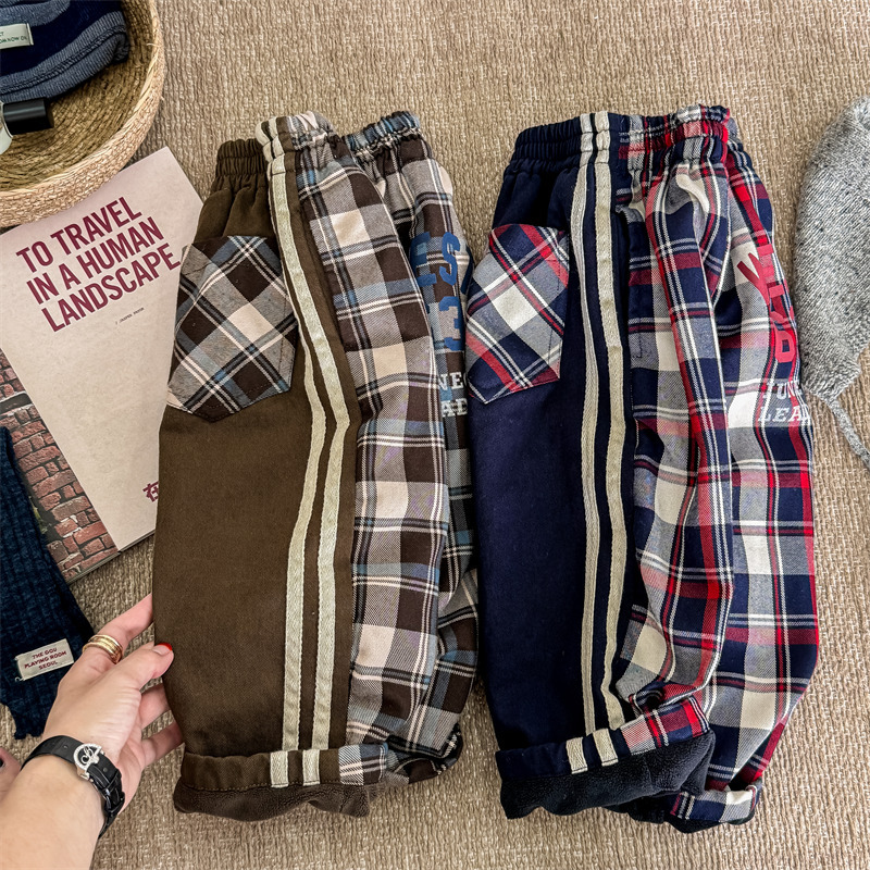 2024秋冬新品★子供服　ズボン　裏起毛★80cm〜130cm 2色