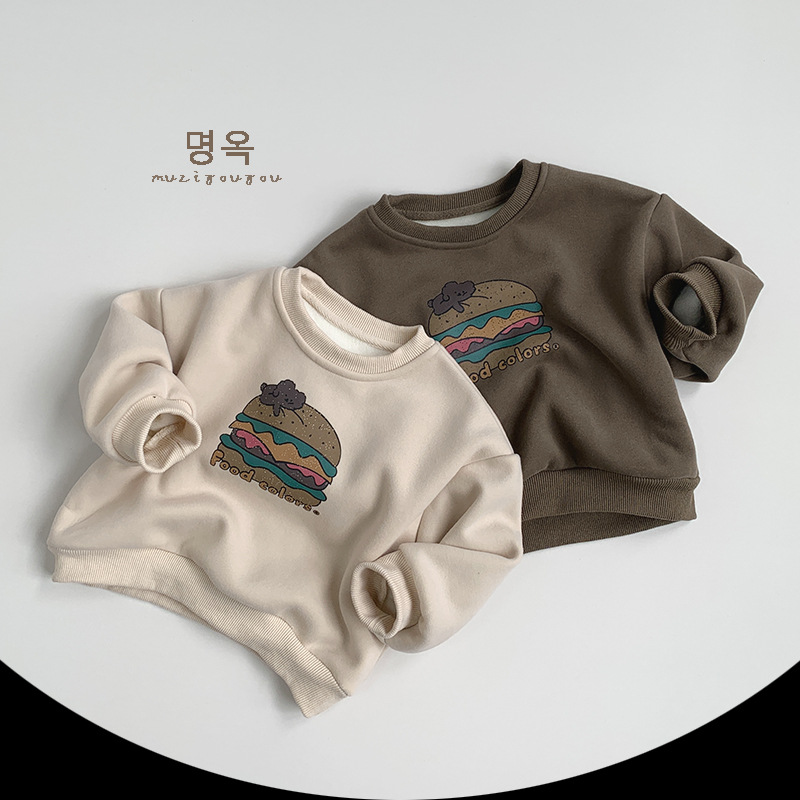 2024秋冬新品★子供服　トレーナー　トップス　裏起毛★80cm〜130cm 2色