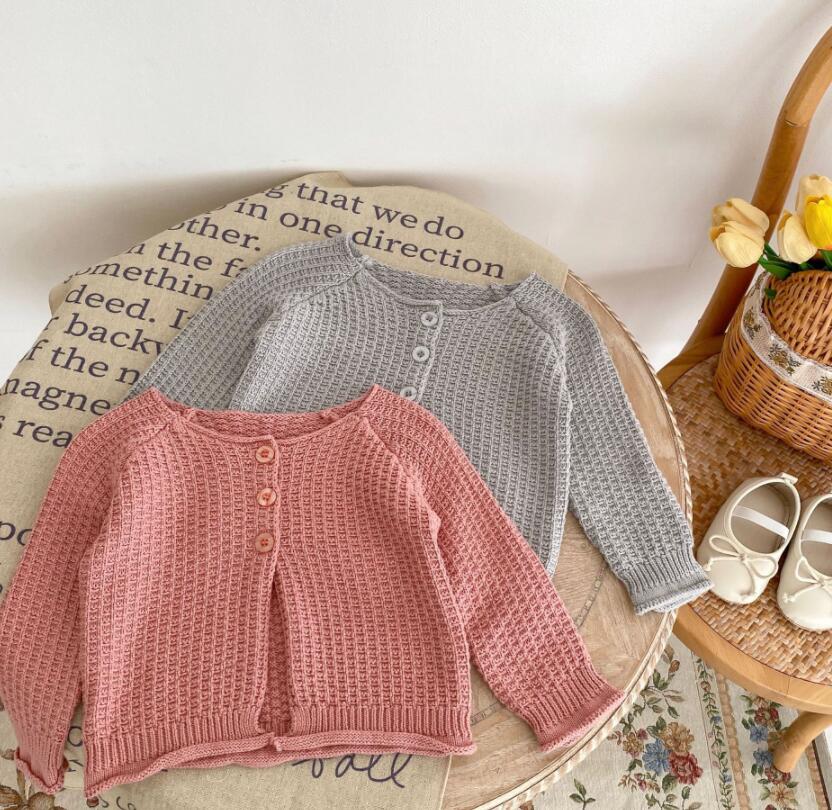 「2024」子供服★トップス★ニット★カーディガン★韓国風子供服★ベビー★2色66cm〜100cm