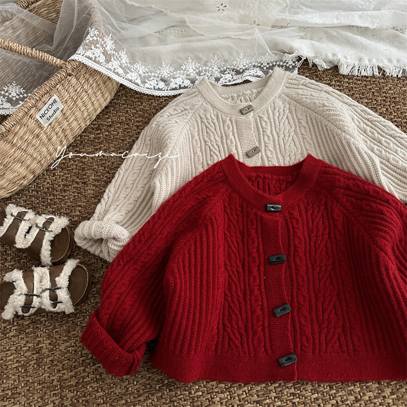 2024秋冬新入荷★子供服 　カーディガン★80cm〜130cm 2色