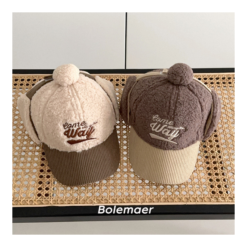 「2024」子供用★帽子★キャップ★野球帽★耳カバー★防寒★キッズ★暖かい★5色