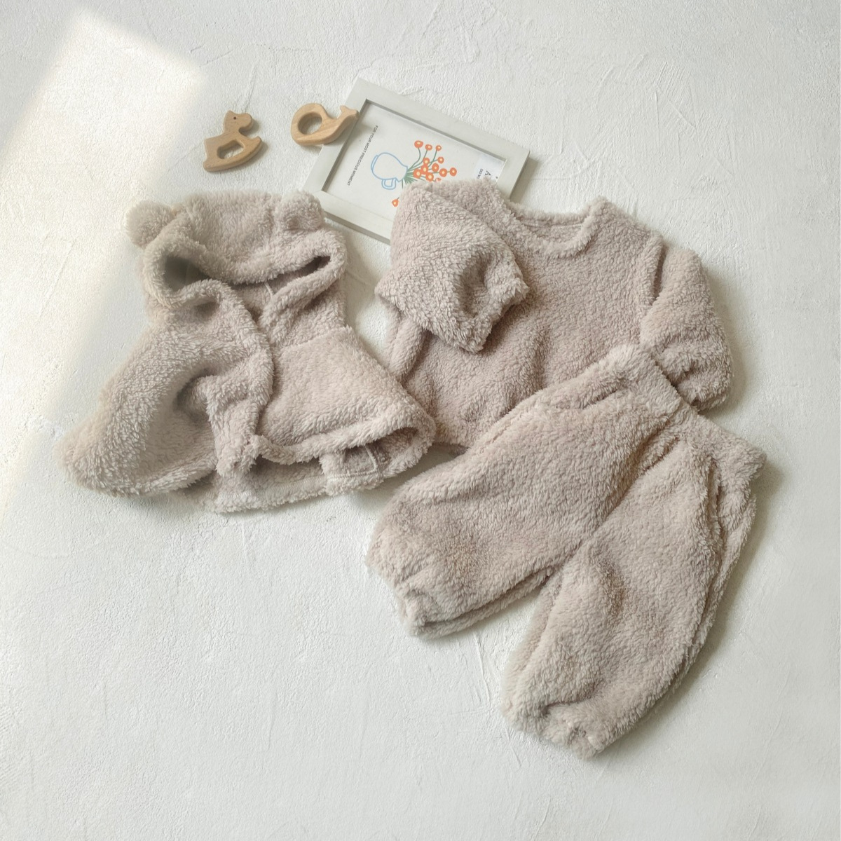 2024秋冬新品★子供服　上下セット&マント分けて★66cm〜90cm 2色