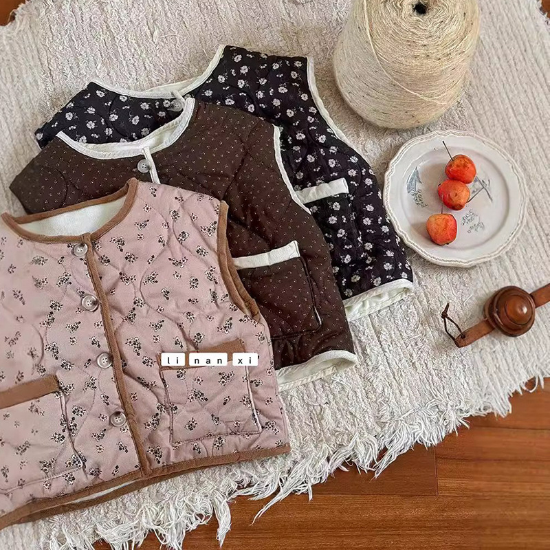 「2024」子供服★トップス★チョッキ★ベスト★韓国風子供服★3色90cm〜130cm