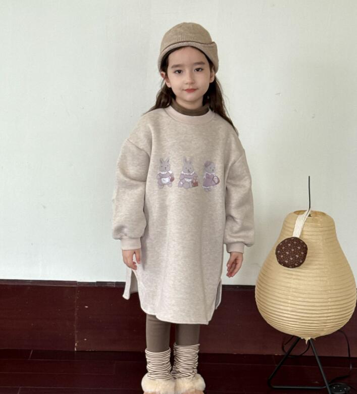 2024秋冬新品LM★子供服　ワンピース　裏起毛★90cm〜150cm