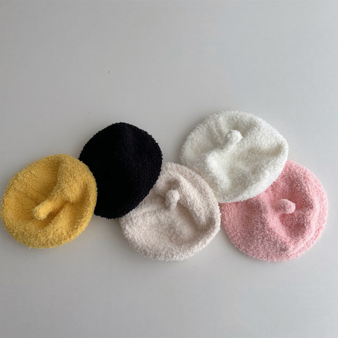 「2024」子供用★帽子★ベレー帽★ベビー★暖かい★無地★6色