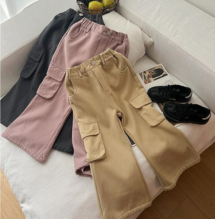 「2024」子供服★ズボン★ボトムス★裏起毛★韓国風子供服★4色90cm〜150cm