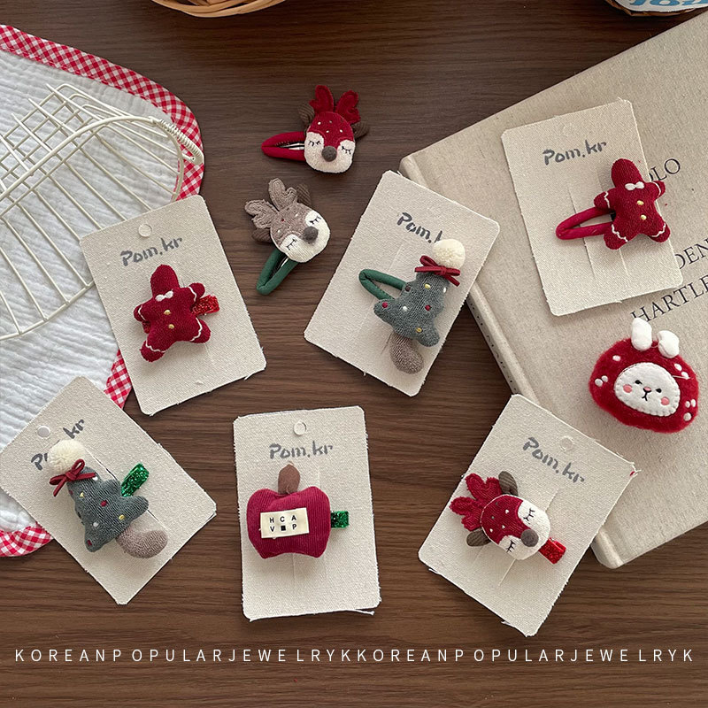 2024年クリスマス飾り★子供用髪飾り　ヘアビン★アクセサリー★10種