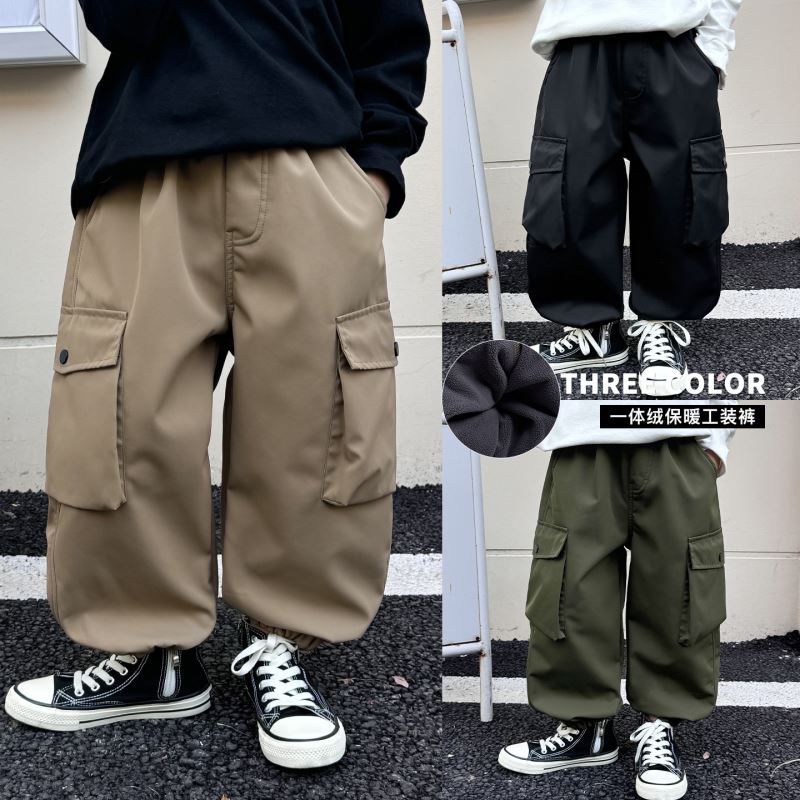 2024冬新品★子供服　ズボン  裏起毛★90cm〜150cm 3色