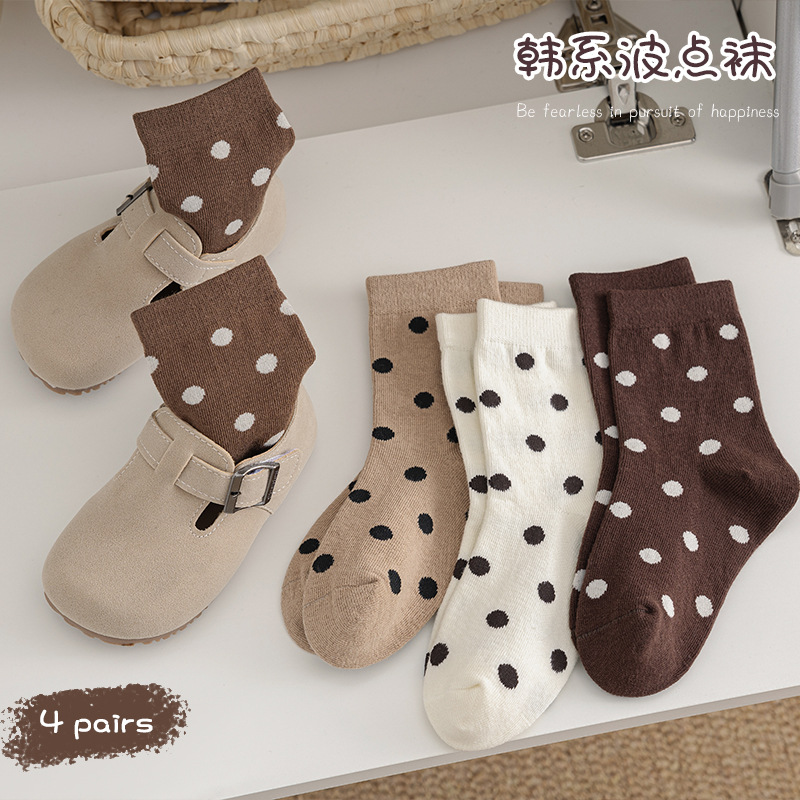 2024★キッズ靴下★ソックス★1セット=4点S〜XL 2色