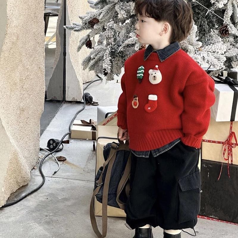 2024年新★子供服　クリスマス服　セーター★90cm〜140cm