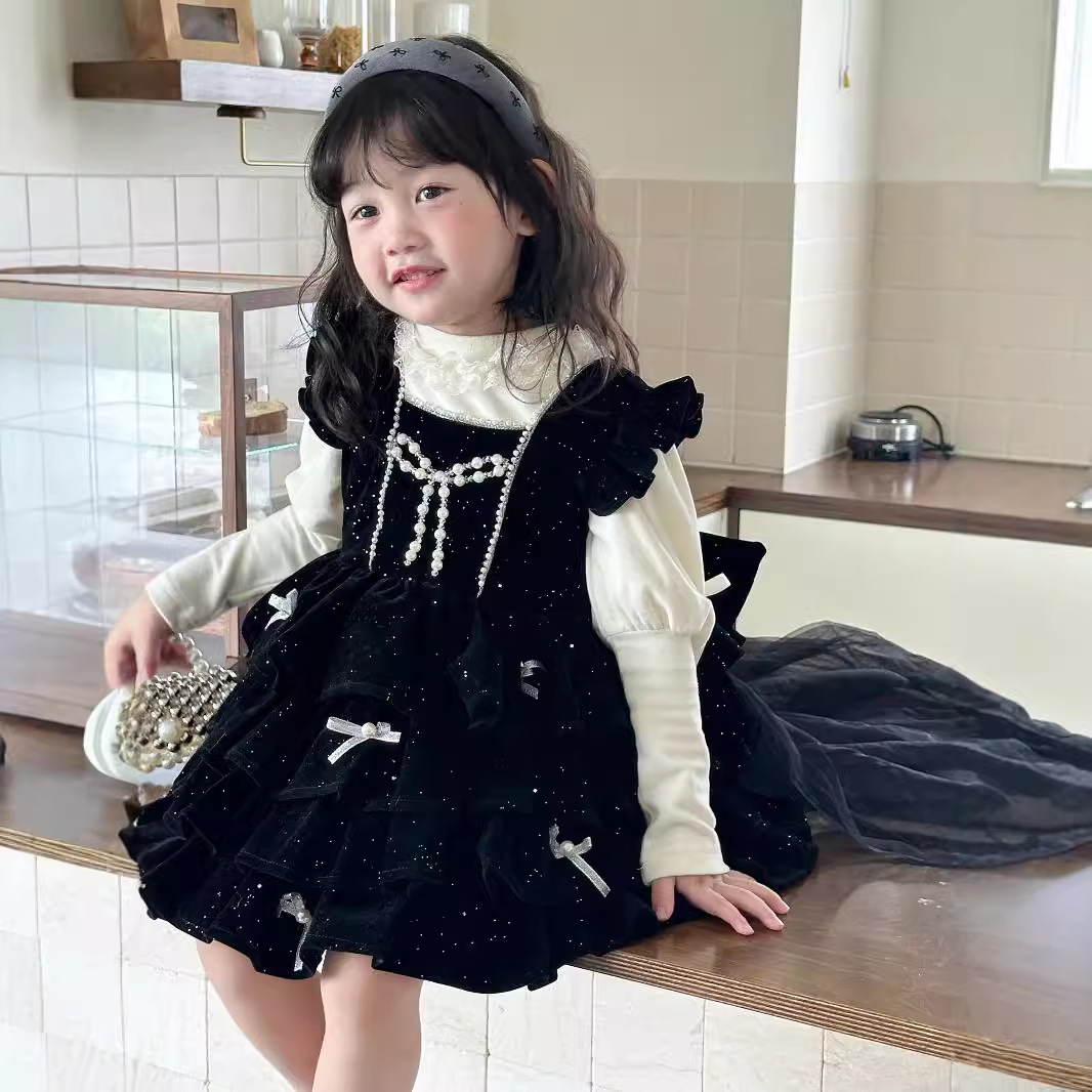「2024」子供服★トップス★ワンピース★韓国風子供服★2色90cm〜130cm