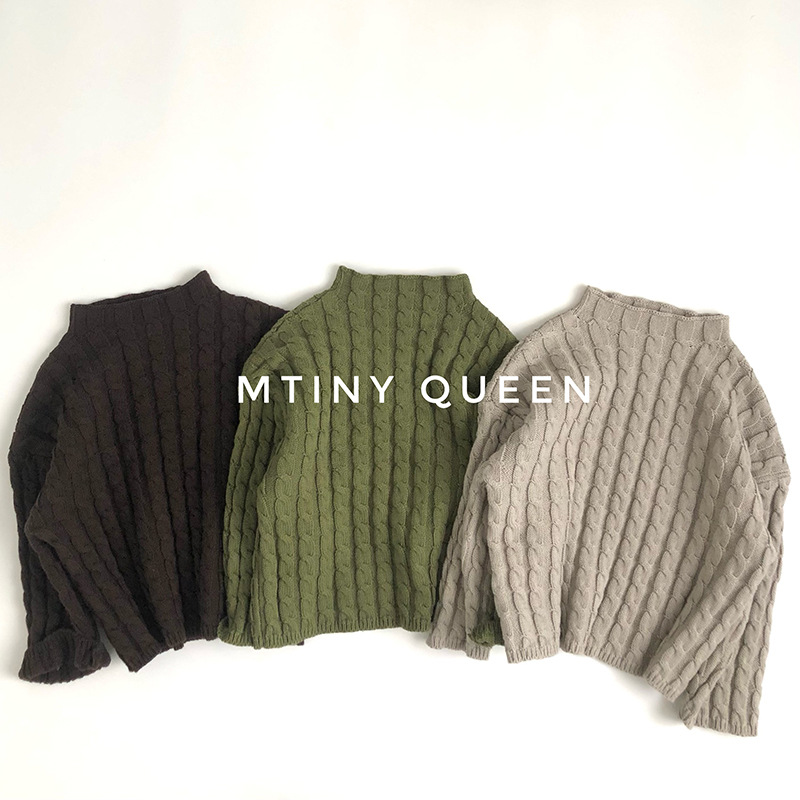 「2024」子供服★トップス★ニット★セーター★韓国風子供服★3色80cm〜130cm