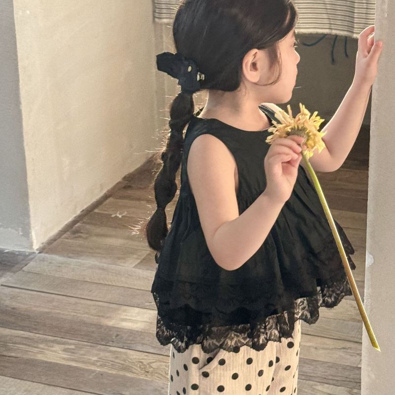 2025春新作LBB★子供服　ベストトップス★90cm〜140cm 2色