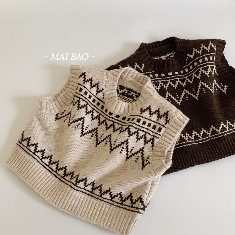 「2025」子供服★トップス★ニットベスト★韓国風子供服★2色90cm〜140cm