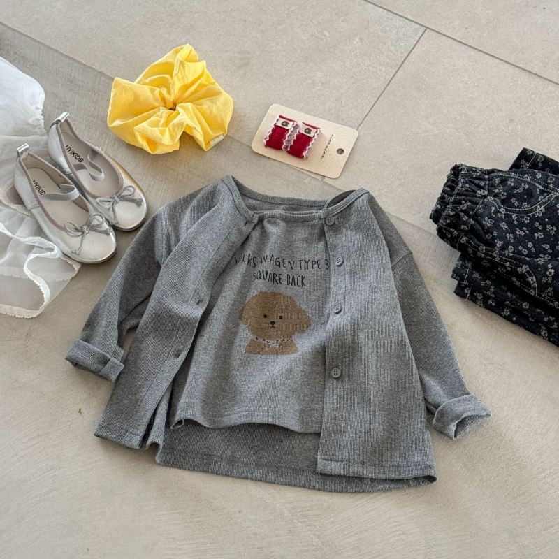 「2025」子供服★トップス★ベスト+カーディガン★韓国風子供服★90cm〜140cm