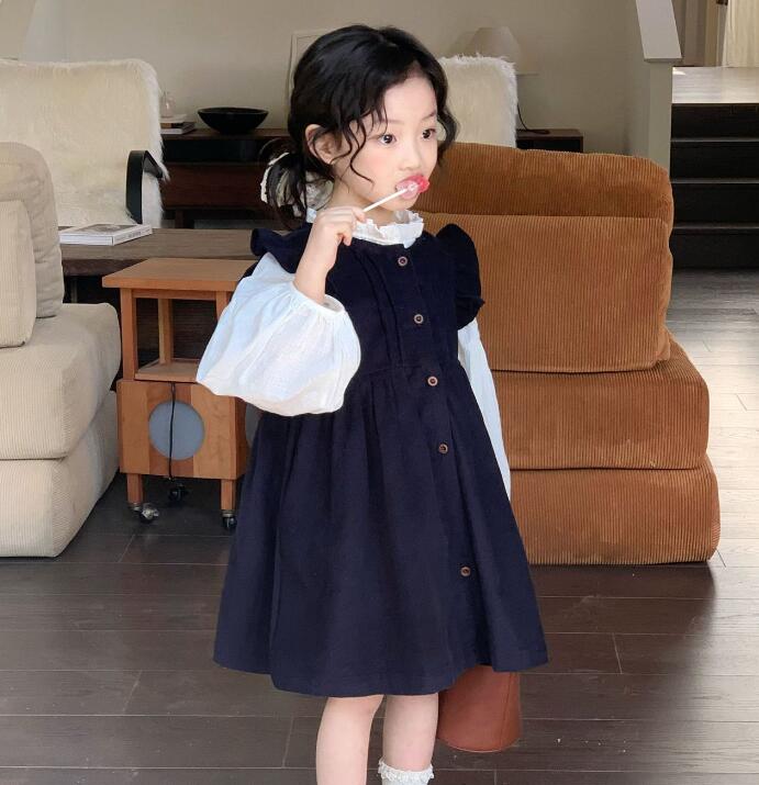 「2025」子供服★トップス★長袖シャツ★ワンピース★韓国風子供服★2色90cm〜140cm