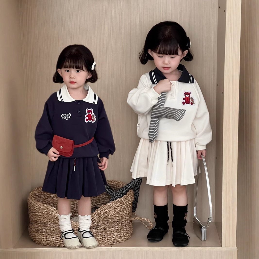 2025★春秋新作★韓国風子供服★トップス+スカート★90cm〜140cm 2色