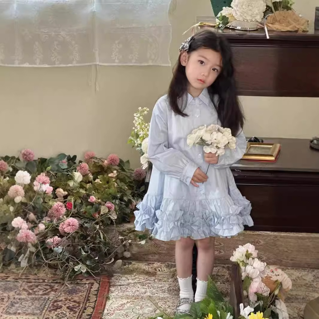 2025★春秋新作★韓国風子供服★ワンピース★7〜17 2色