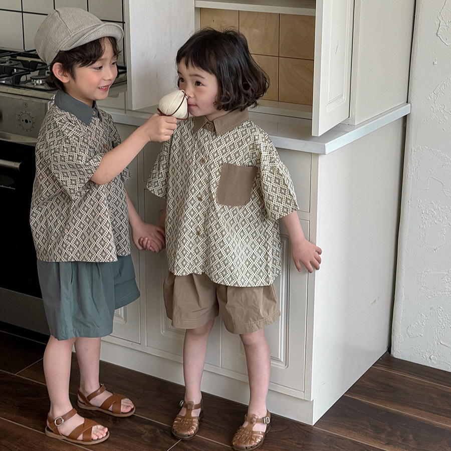2025夏新品★子供服　セットアップ★80cm〜140cm 2色