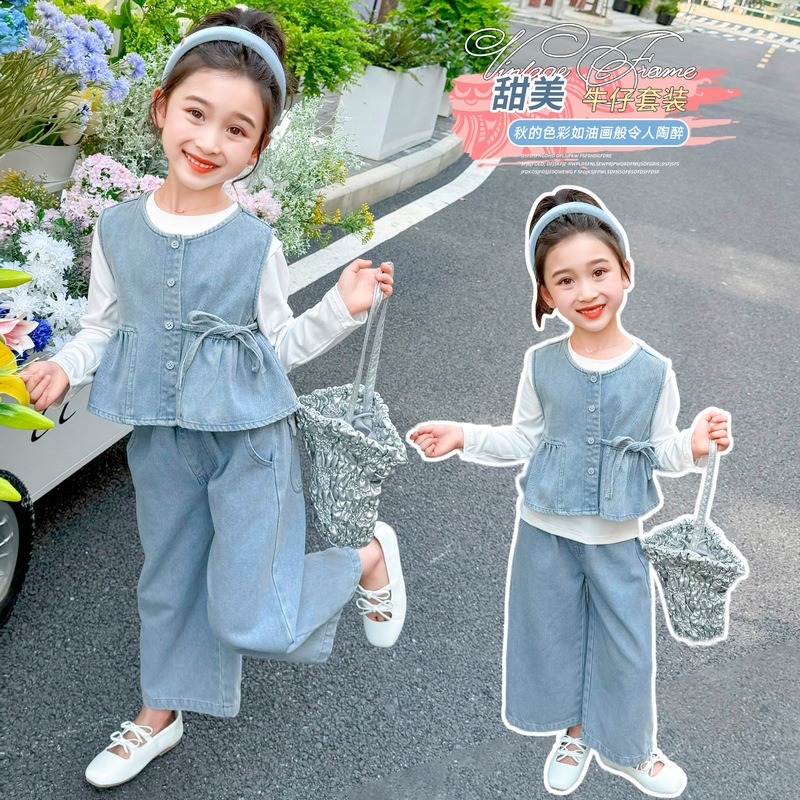 2025新品★子供服　トップス+ベスト+ズボン　セットアップ★90cm〜140cm