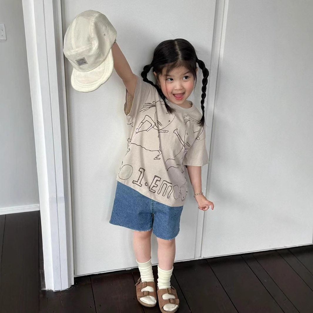 2025★夏新作★韓国風ベビー服★トップス★ズボン★90cm〜140cm 2色
