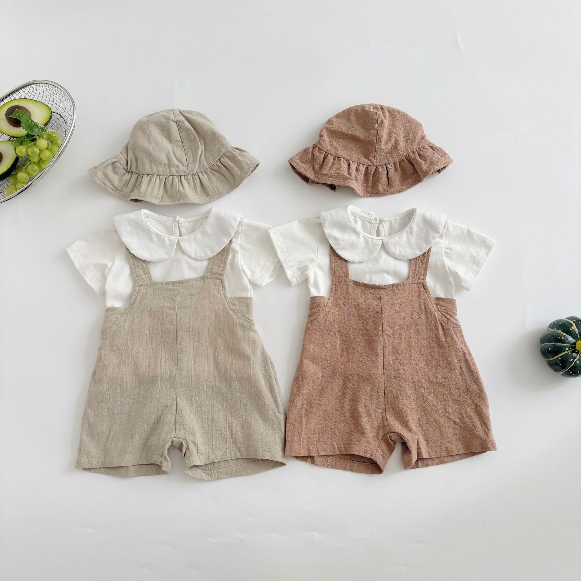 2025新作★子供服　トップス&連体服+帽子★73CM〜100cm