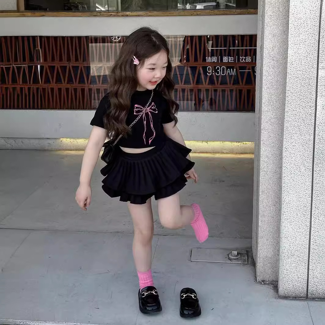 2025★夏新作★韓国風子供服★トップス★スカート★90cm〜140cm 2色