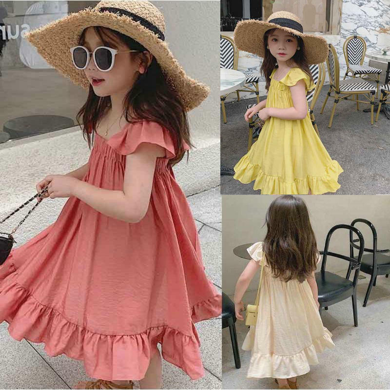2025新品SC★子供服　ワンピース★7/95-100cm〜15/120-130cm 3色