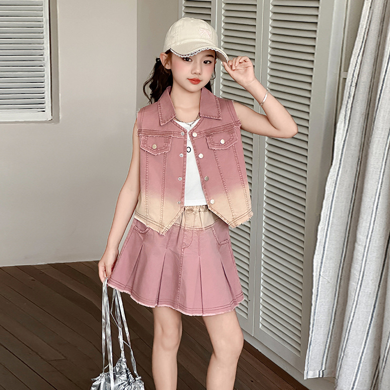 2025新品★子供服　ベストコート+スカート　セット★120cm〜170cm