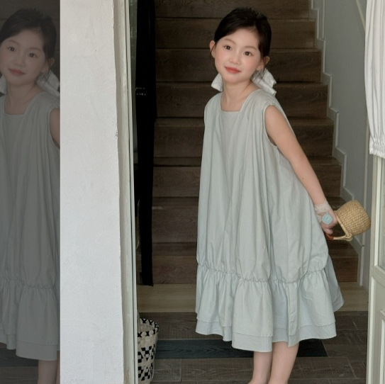 「2025」子供服★ワンピース★袖なし★韓国風子供服★2色100cm〜160cm