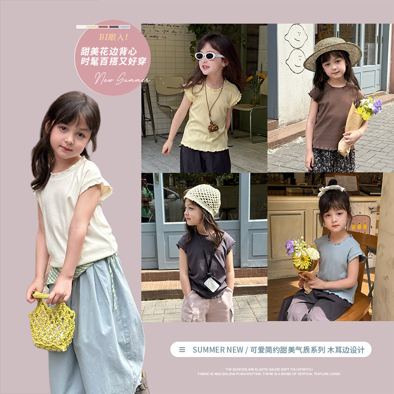 2025★夏新作★韓国風子供服★トップス★90cm〜170cm 5色