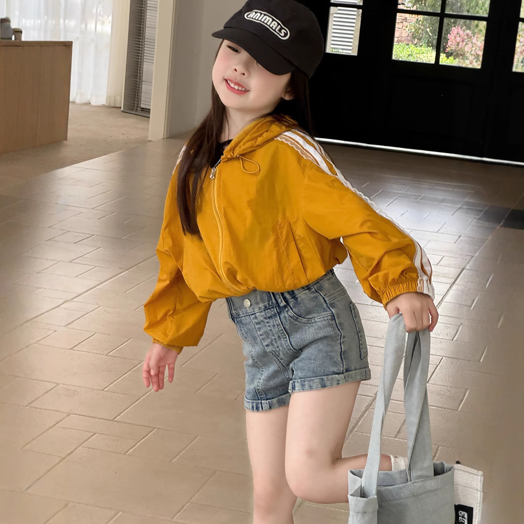 2025新品Y★子供服 　日焼け止めコート★90cm〜150cm 2色