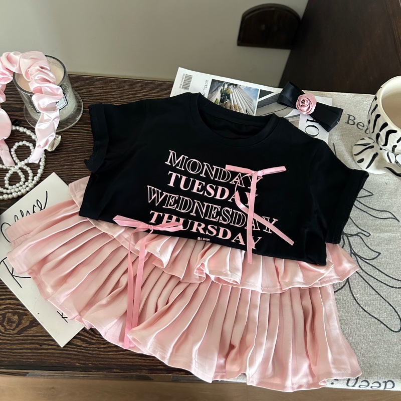 「2025」子供服★トップス★Tシャツ★スカート★韓国風子供服★2色80cm〜140cm