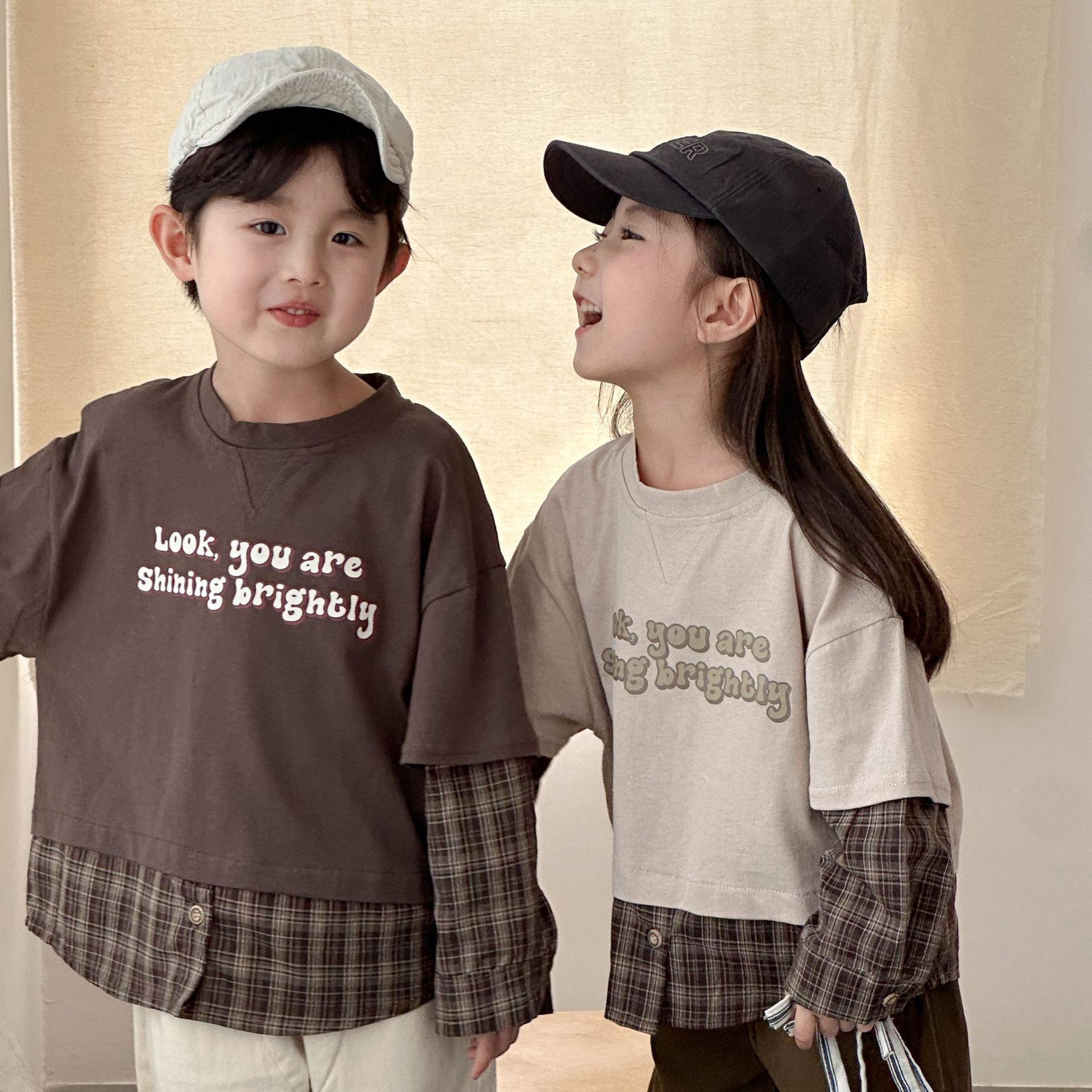 2025秋新品★子供服　トレーナー　トップス★80cm〜150cm 2色