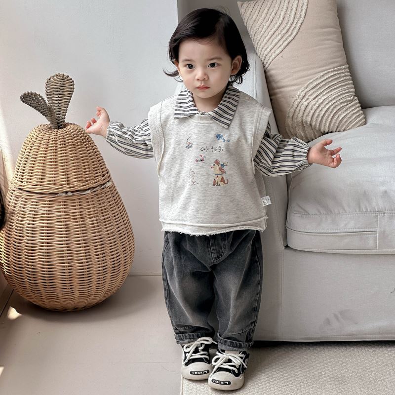 2025秋新入荷★子供服　ベスト&シャツ&ズボン★73CM〜100cm