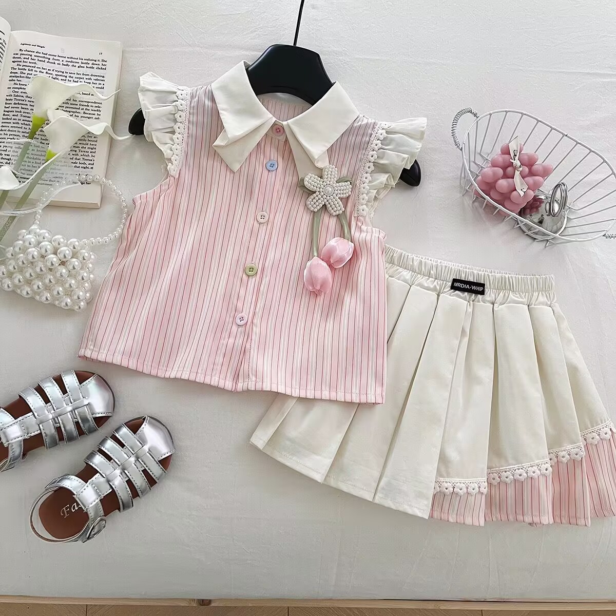 「2025」子供服★トップス+スカート★セットアップ★韓国風子供服★90cm〜150cm