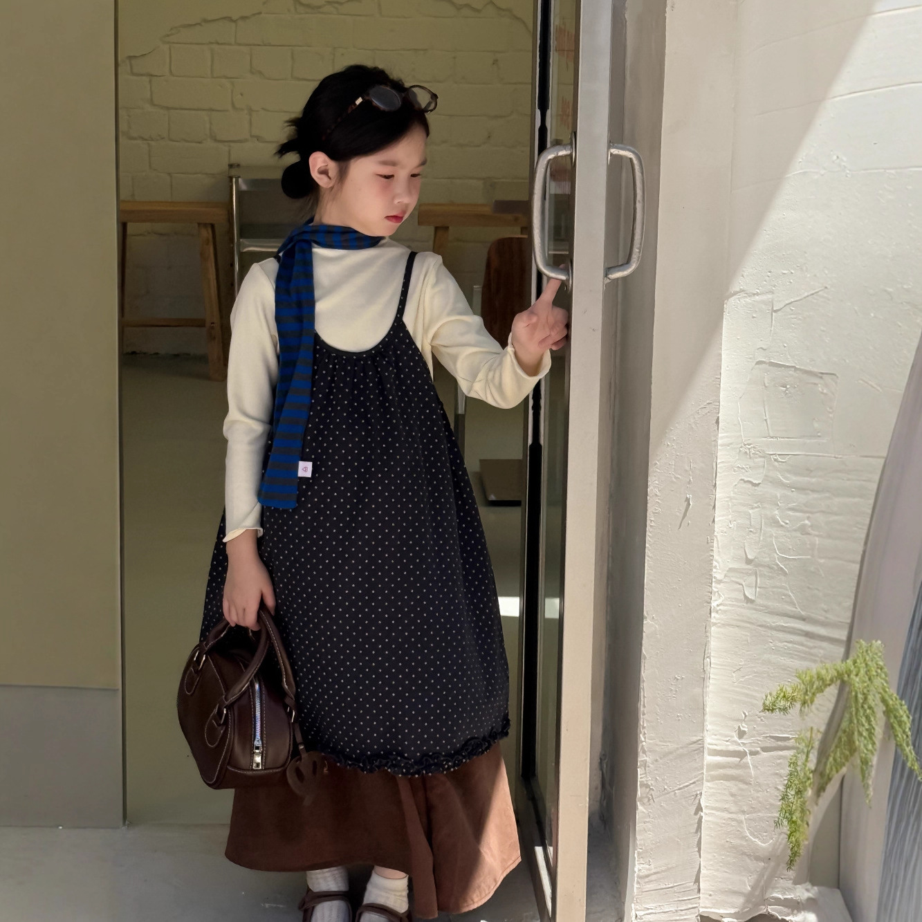 2025秋新品MXM★子供服　吊りワンピース★90cm〜150cm
