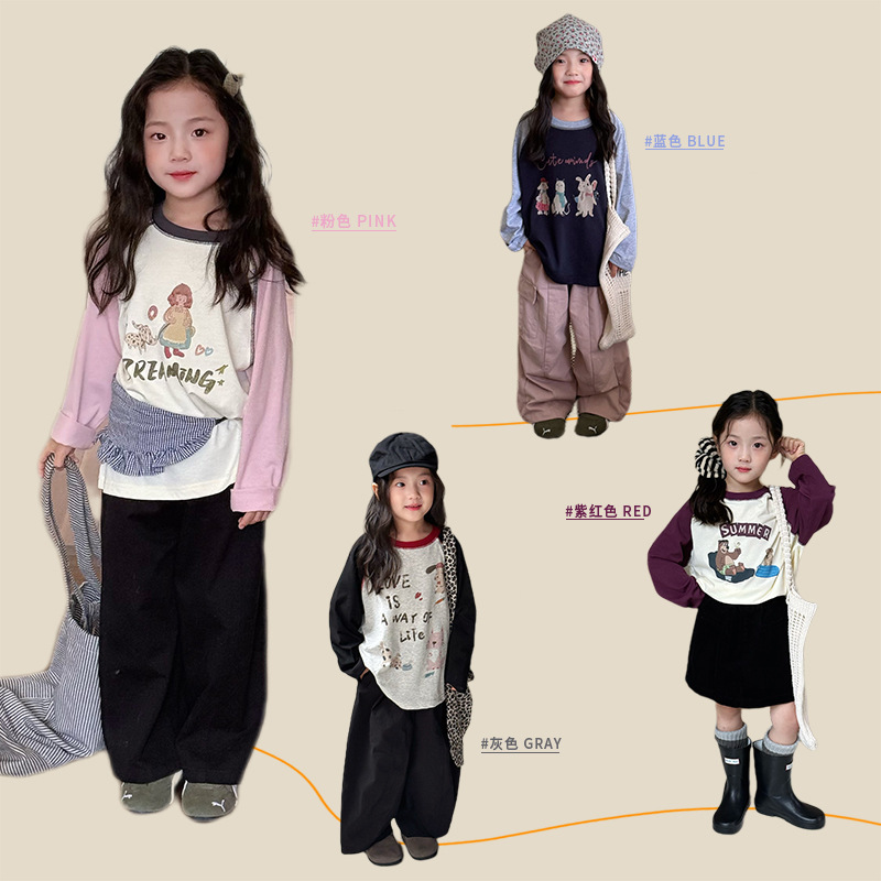 2025秋新作A★子供服　トップス★90cm〜170cm 4色