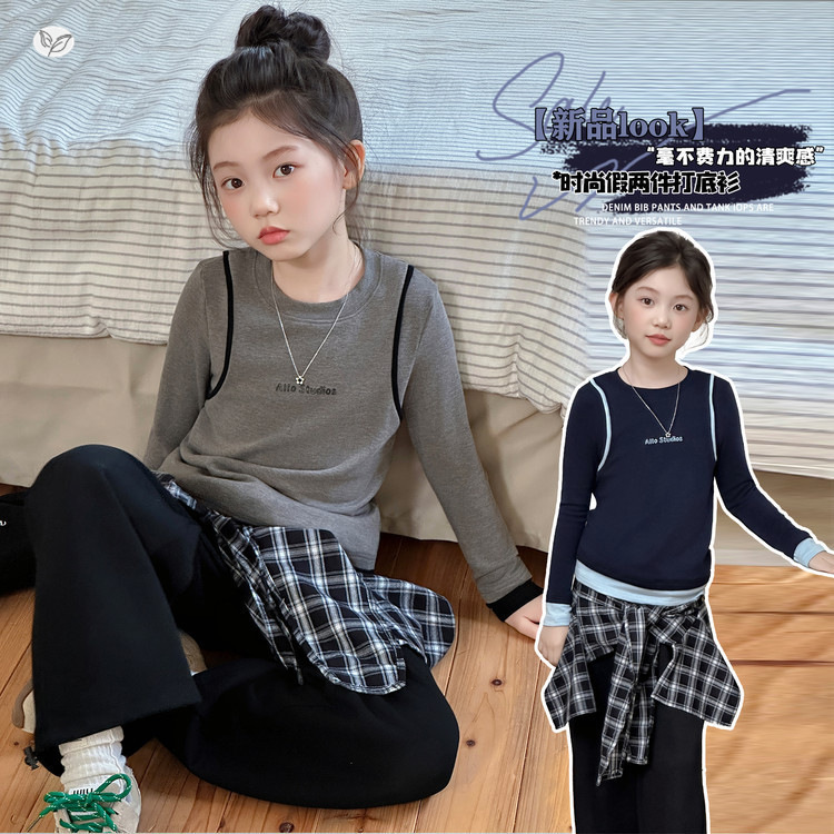 2025秋新作★子供服　トップス★120cm〜170cm 2色