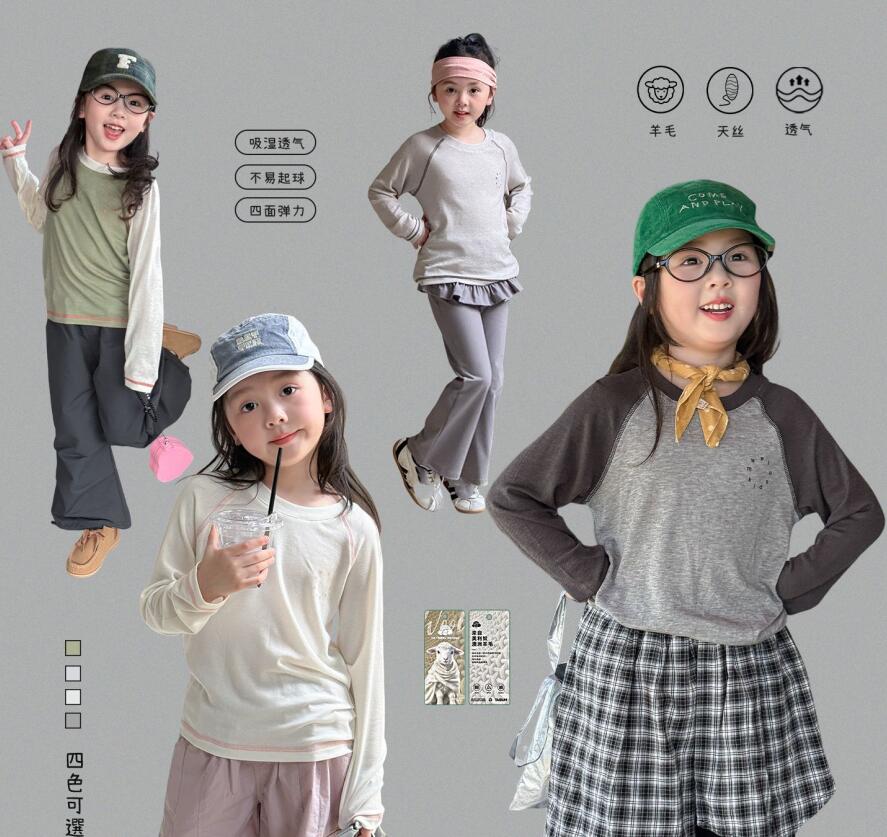 2025秋新作W★子供服　トップス★80cm〜150cm 4色