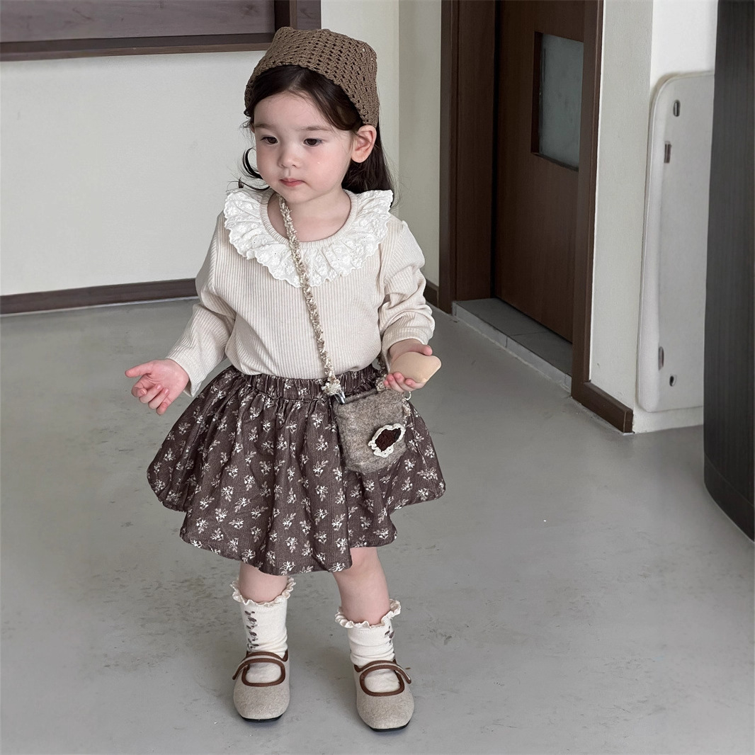 2025★春秋新作★韓国風子供服★トップス★スカート★73CM〜100cm 2色
