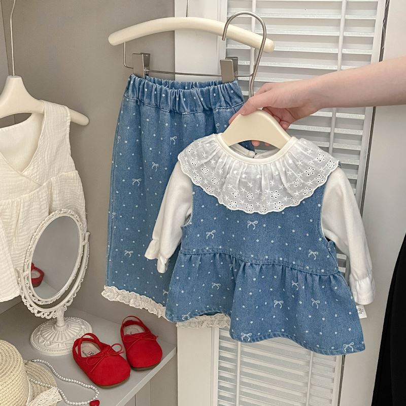 2025秋新品LL★子供服　デニムゼット&トップス分けて★73〜66cm