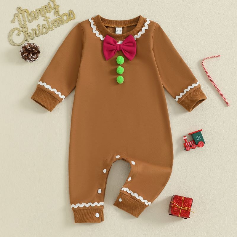 2025新入荷★ベビー服　クリスマス連体服　ロンパース★0-3M(60)〜12-18M(90)