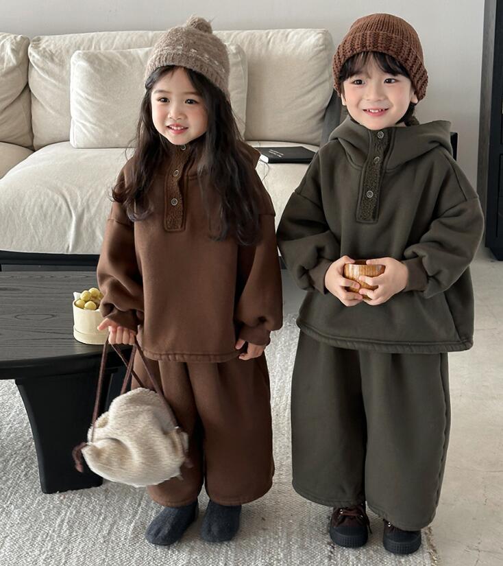 2025冬新品JY★子供服　セットアップ★80cm〜140cm 2色
