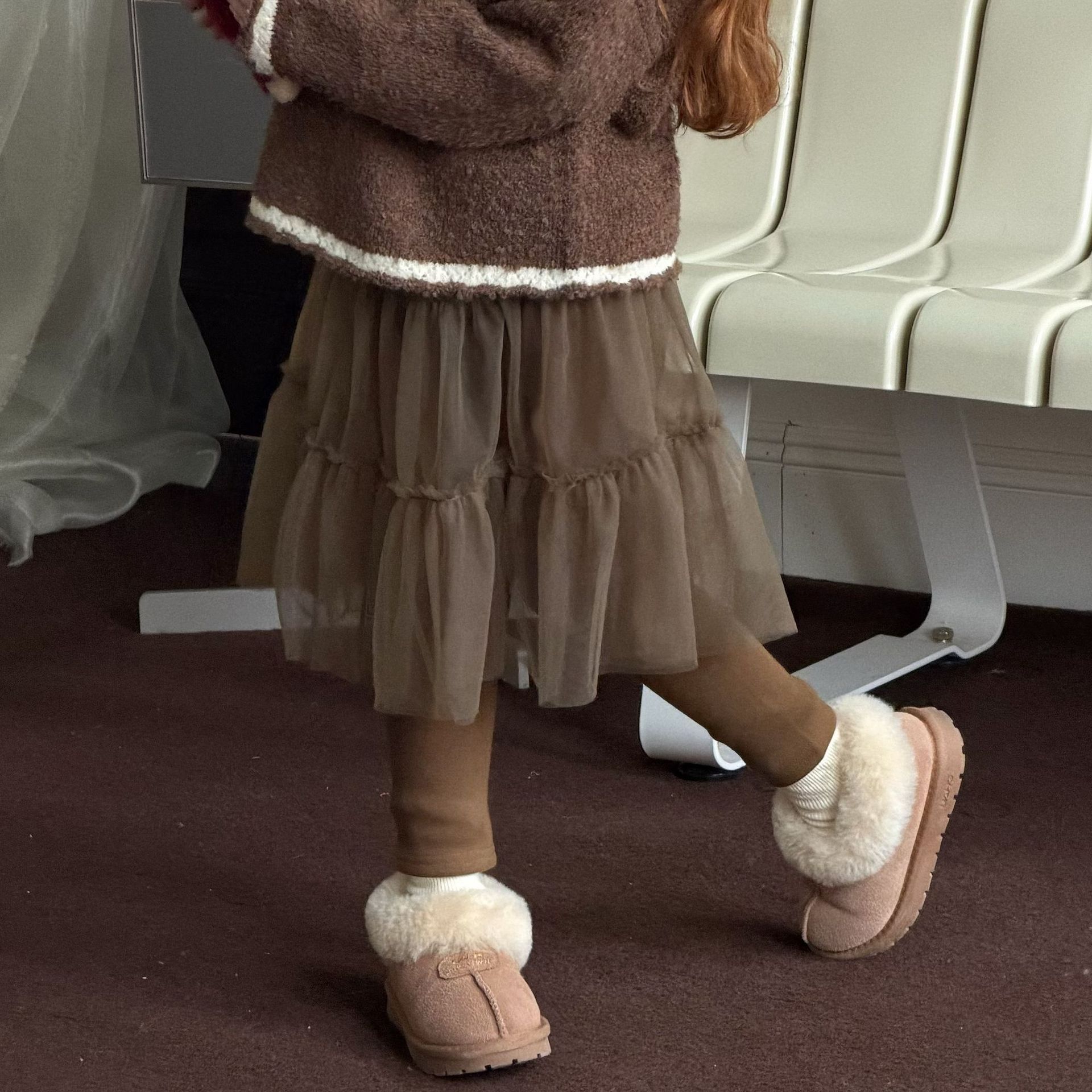 2025冬新品LMM★子供服　チュール付きズボン★90cm〜150cm